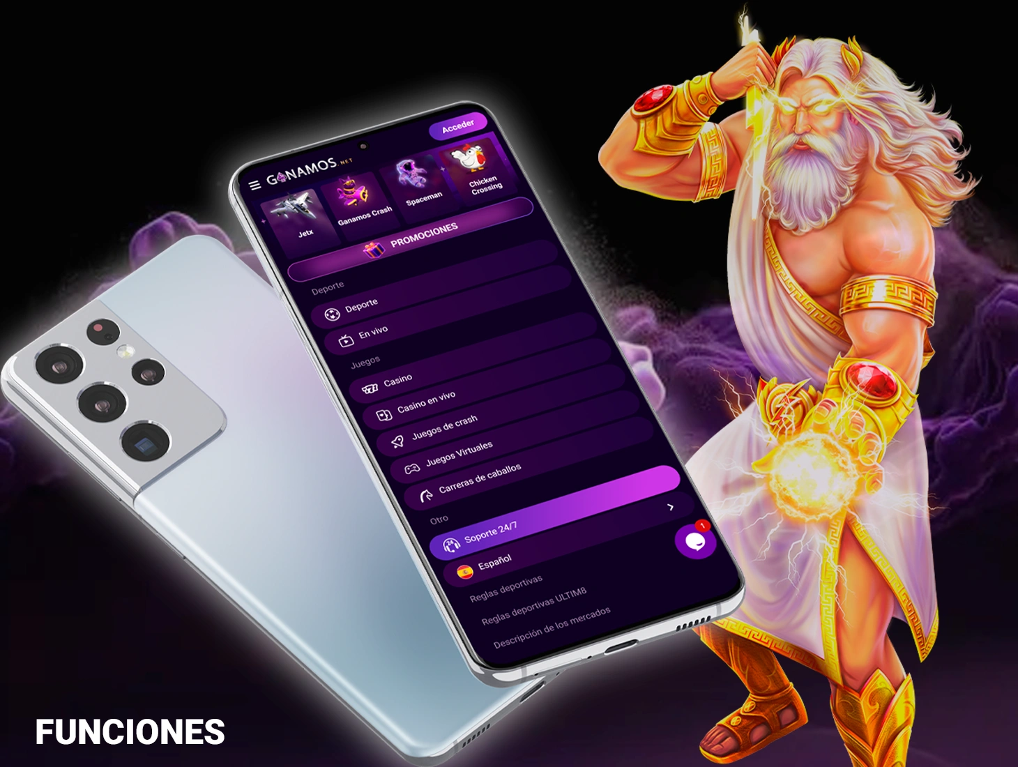 Las mejores funciones de la aplicación móvil Ganamos están disponibles para todos los jugadores argentinos