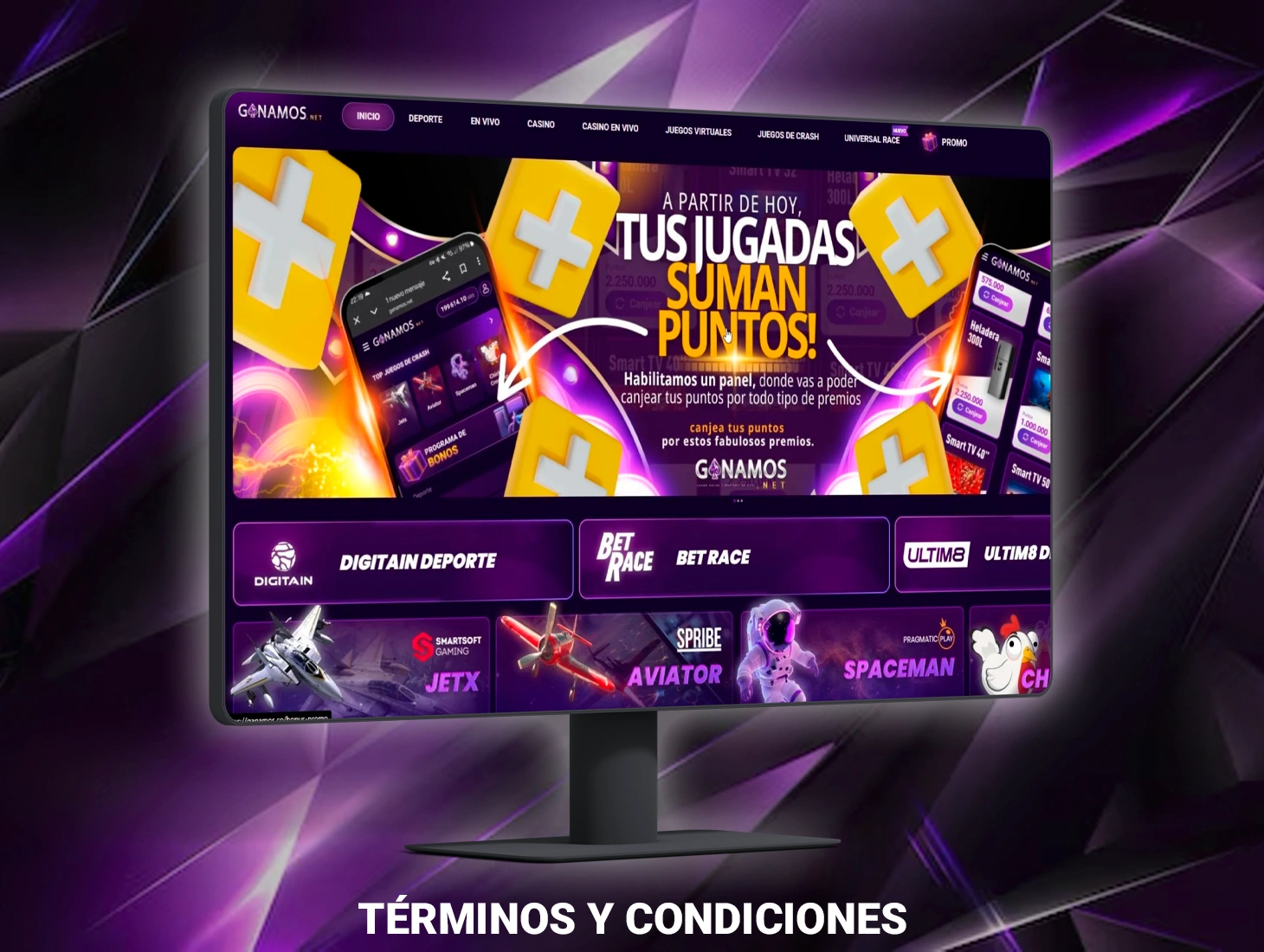 Las normas y condiciones de uso de la plataforma Ganamos le proporcionarán toda la información necesaria sobre cómo jugar correctamente